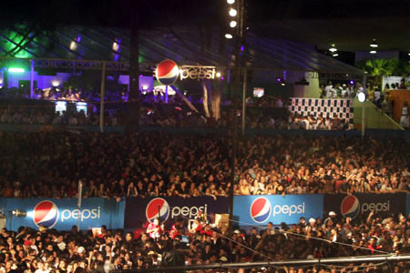 Camarote Pepsi completamente lotado todos os dias. Sem dúvidas, o lugar mais disputado da festa.