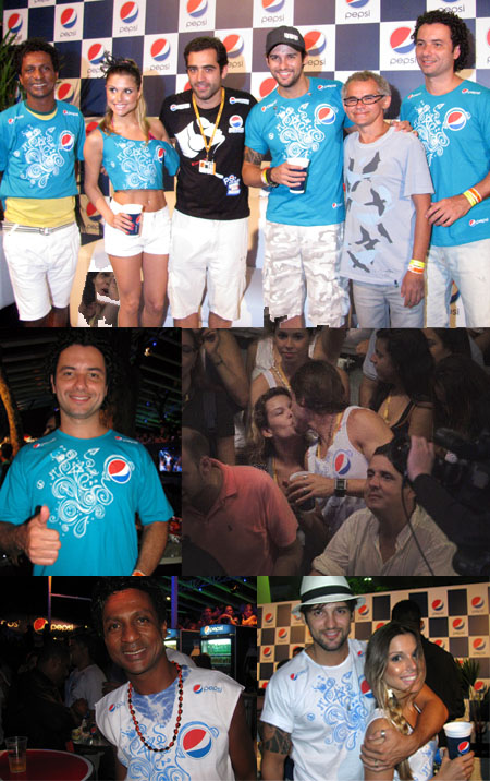 Muitos famosos circularam no Camarote Pepsi nos dois últimos dias de Festival: Marco Luque do CQC, Luiz Miranda, Fernanda Souza e os ex BBB's Justi e Flavinha.