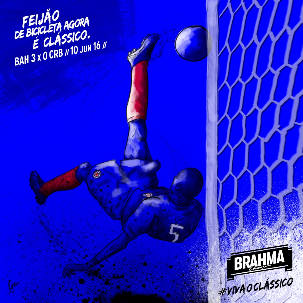 Imagem do artigo Campanha Brahma Futebol: Ilustração na rede.
